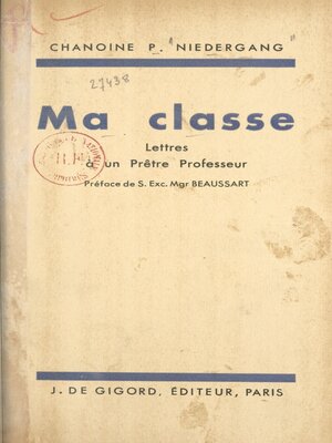 cover image of Ma classe